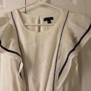 Banana republic white dress with stitching detail